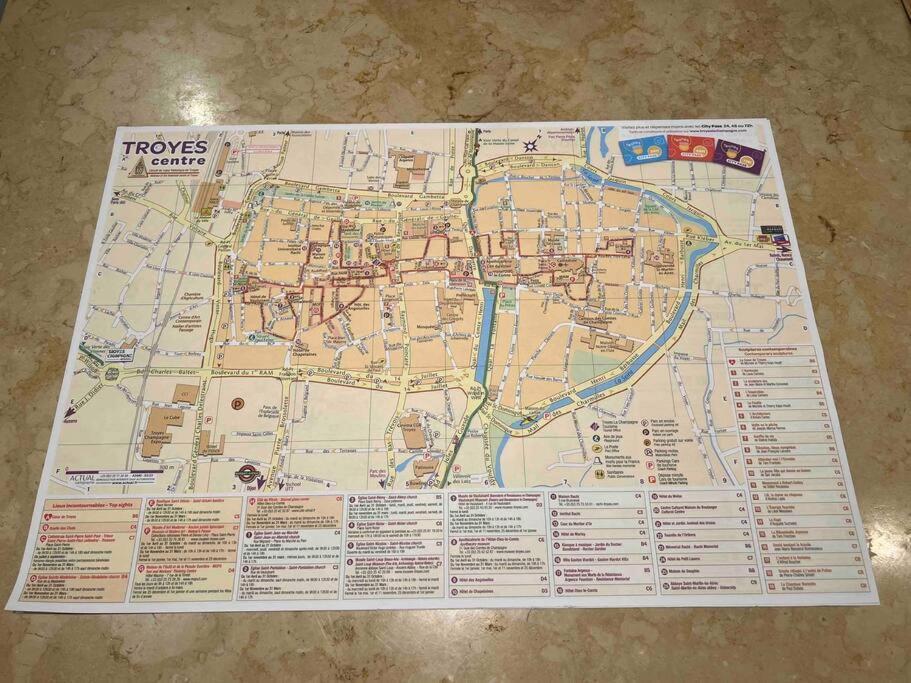 Magnifique Appartement Familiale 6 Personnes 3 Chambres Et 3 Salles De Bain En Hyper Centre Avec Rue Pietonne Parking 20M Труа Екстер'єр фото